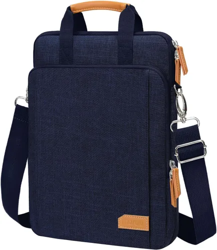 MOSISO 360 Protective Laptop Bag, Computer Bag, Laptop Shoulder Bag with Trolley Sleeve&Front Pockets