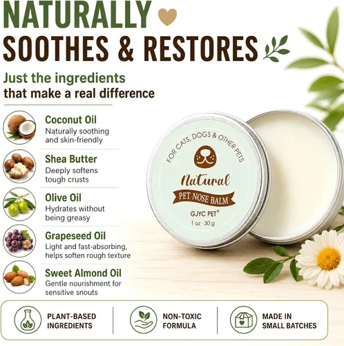 Miniatura 3 de Snout Soothing - Bálsamo nasal para perros y gatos, bálsamo natural curativo e hidratante para hocicos secos y agrietados, fórmula de piel calmante