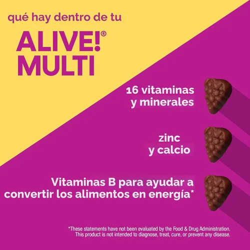 Miniatura 4 de Nature's Way Alive! Suplemento multivitamínico completo, para mujeres de más de 50 años, 60 gominolas