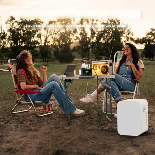 Miniatura 6 de MARBERO Generador solar de 88.8 Wh con panel solar de 21 W incluido estación de energía portátil 80 W 110 V 120 W máximo para acampar al aire libre