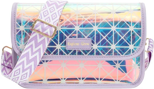 Miniatura 18 de PACKISM Bolsa transparente para eventos de estadio – Monederos pequeños transparentes para mujer, bolsa bandolera para conciertos y eventos