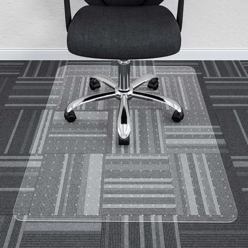 Alfombrilla para Silla de Oficina para Alfombras - 30” x 48” Alfombrillas Transparentes para Pisos de Alfombra de Pelo Corto para Oficina en Casa,
