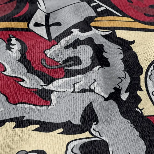 Miniatura 4 de Manta de Harry Potter, 50 x 60 pulgadas, tapiz tejido original de Gryffindor, mezcla de algodón, manta con flecos