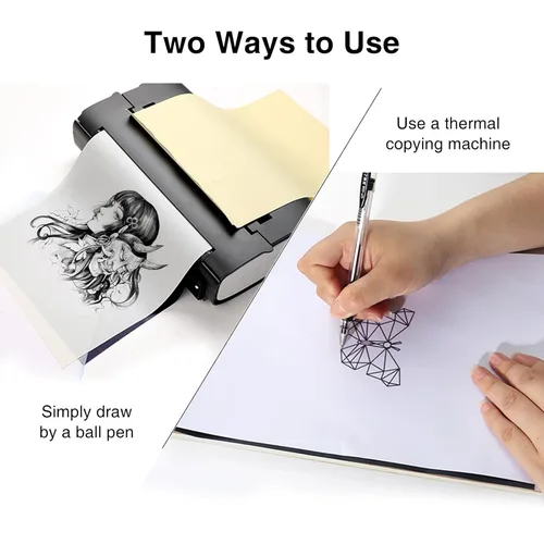 Miniatura 5 de Kit de 40 piezas de papel de piel de tatuaje, pieles falsas de 0.051 pulgadas y papel de transferencia para practicar, incluye 10 piezas de pieles