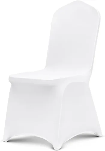 Miniatura 177 de VEVOR 150 fundas blancas para sillas de poliéster y elastano, fundas elásticas para bodas, fiestas, comedor, banquetes, sin pinzas, 150