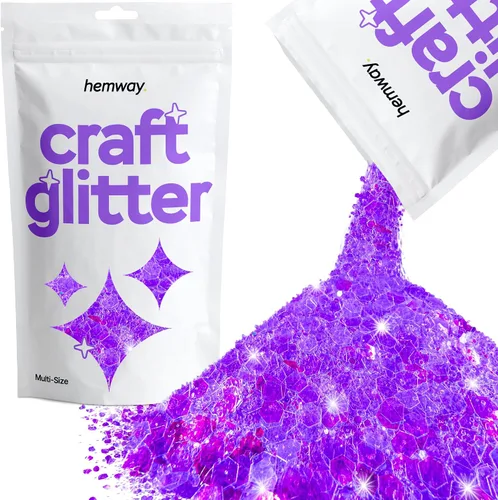 Miniatura 22 de Hemway Craft Glitter - Rojo Copos de lentejuelas metálicas de varios tamaños para manualidades de resina y epoxi Suministros para vasos