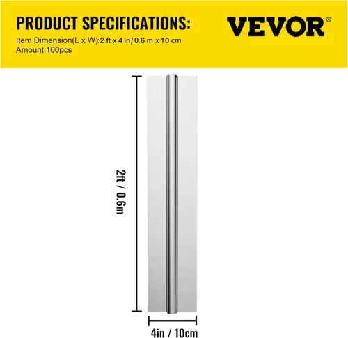 Miniatura 7 de VEVOR PEX Placas de transferencia de calor, 100 placas de transferencia de calor radiante de caja, placas de transferencia de calor PEX de aluminio