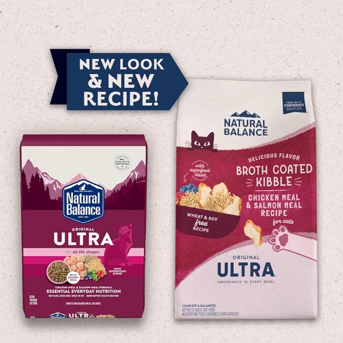 Miniatura 2 de Natural Balance Alimento ultra seco original para gatos, receta de harina de pollo y salmón, salud de todo el cuerpo para gatitos a gatos adultos, 6