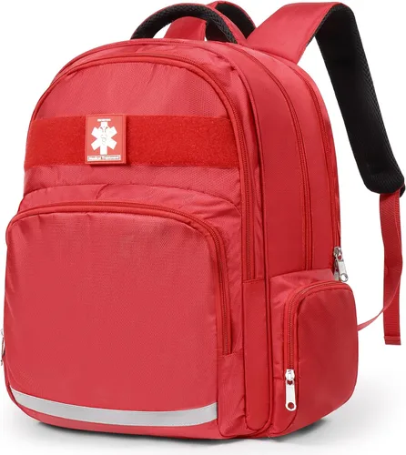 Gatycallaty Mochila de primeros auxilios Emt Bolsa de primeros auxilios Vacía Ems Emergencia Salud en el Hogar Senderismo Trauma Viajes Camping Rojo