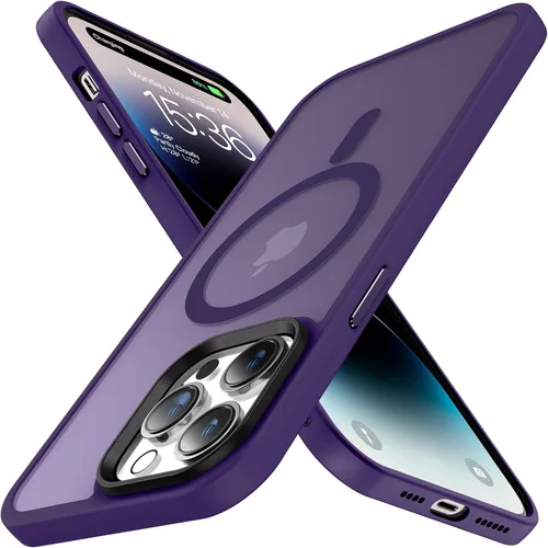 Miniatura 10 de Meifigno Magic Mag Series - Funda para iPhone 13 Pro, protección de grado militar y compatible con MagSafe, parte trasera mate translúcida