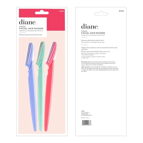 Miniatura 4 de Diane D220 - Cortadora de pelo facial para cejas, maquinilla de afeitar dermaplaning, paquete de 6