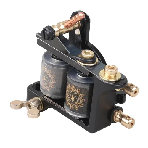 Miniatura 3 de Kit de tatuaje completo: 2 piezas de bobina máquina de tatuaje, pistolas de tatuaje, tintas de color inmortal, fuente de alimentación, agujas