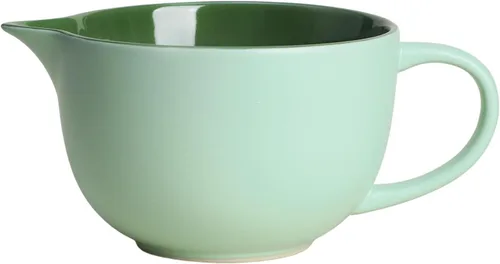 Miniatura 11 de Gaolinci Tazón de cerámica simple de color sólido para cocina, cuenco grande de 1 cuarto de galón, con boquilla de vertido y mango