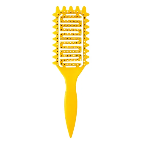 Miniatura 18 de Curl Defining Brush for Curly Hair, Vented Detangling Hair Brush for Wet and Dry Styling, Curved Brush for Shaping and Smoothing Curl Clumps, Beige
