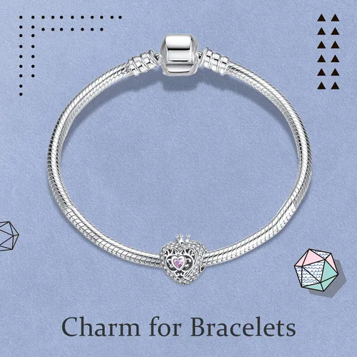Miniatura 3 de Erizteya LoveHeart Charm for Bracelets 934 Sterling Silver Pendant for Womens Bracelets NecklacesHappy Birthday Mothers Day Jewelry Women Girls Gifts