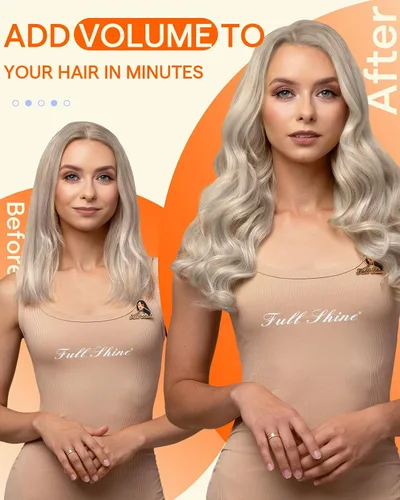 Miniatura 8 de Full Shine Invisi Edge - Extensiones de cabello con clip sin costuras, color negro azabache, cabello Remy inyectado de trama invisible para cabello