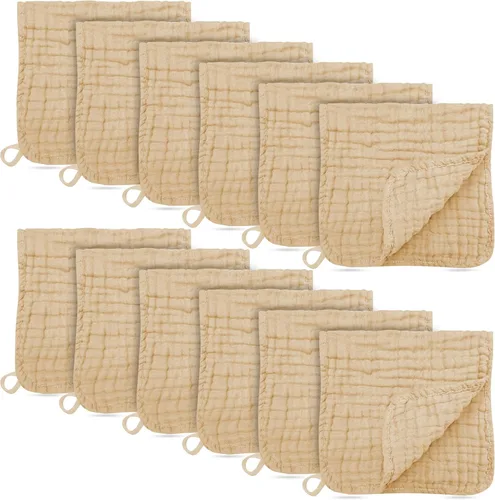 Paquete de 12 paños de muselina para eructos, grandes de 20 x 10 pulgadas, ultra absorbentes, 100% algodón para babas y desorden del bebé, trapo