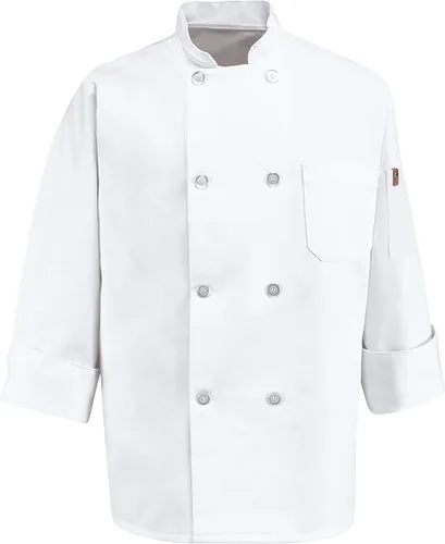 Miniatura 2 de Bata de chef para hombre con ocho botones transparentes, de Chef Designs