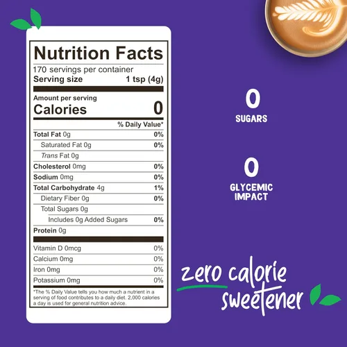 Miniatura 2 de Pyure Mezcla orgánica de stevia Sustituto de azúcar granulado con cero calorías y carbohidratos, apto para ceto, diabéticos y veganos, alternativa