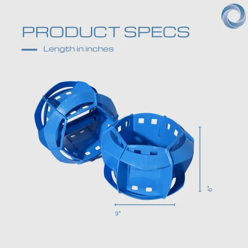 Miniatura 6 de Aquastrength Ultimate Bundle - Equipo funcional para ejercicios de piscina Pesas de agua Barbell, campanas y aletas Enlace a Ejercicios y Azul