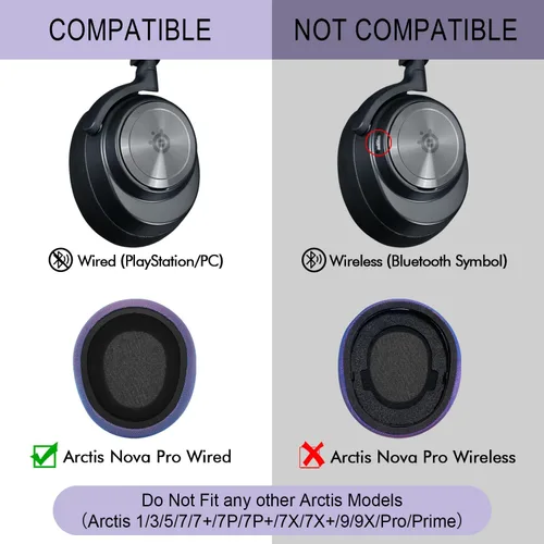 Miniatura 3 de Almohadillas de repuesto para SteelSeries Arctis Nova – Almohadillas de tela de malla mágica para auriculares Arctis Nova Pro Wired, Nova 1, 3, 4