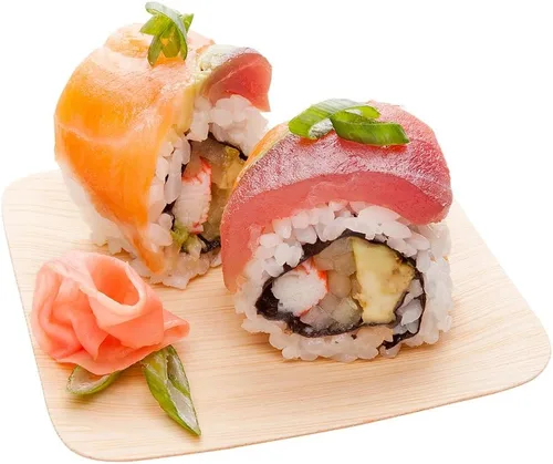 Miniatura 5 de Restaurantware Platos de hoja de bambú de 7 pulgadas, 100 platos de bambú desechables, platos de bambú sostenibles y resistentes para fiestas