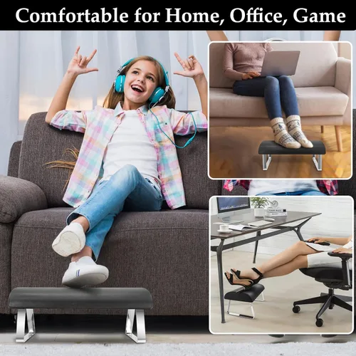 Miniatura 4 de Reposapiés impermeable, reposapiés mejorado de alta elasticidad debajo del escritorio, reposapiés ergonómico para debajo del escritorio