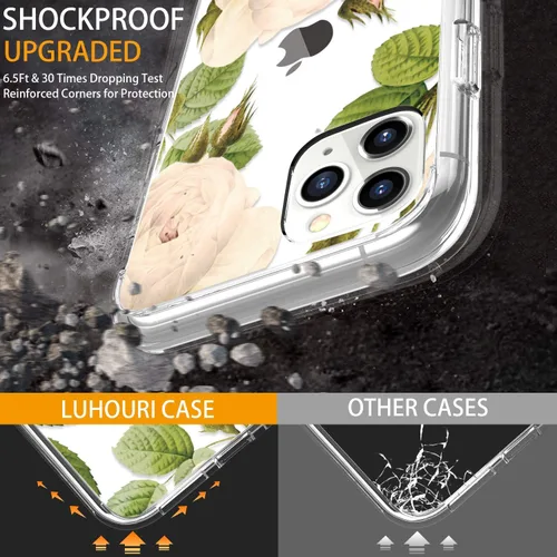 Miniatura 3 de LUHOURI - Funda para iPhone 11 Pro Max de mariposas