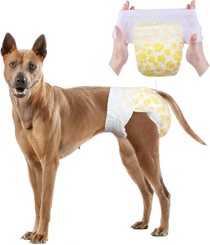 Miniatura 11 de Dono Pañales para perros hembra con cintura elástica - 24 unidades, pañales desechables de envoltura completa para cachorros en período de calor