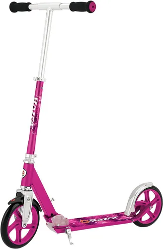 Miniatura 11 de Razor Patinete A5 Lux Kick para niños de 8 años en adelante, ruedas de uretano de 8 pulgadas, acabado anodizado con colores y gráficos llamativos