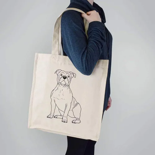 Miniatura 2 de American Bully Dog' Premium Canvas Tote Bag (ZX00013974)