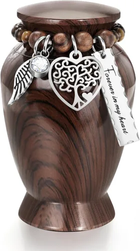 Miniatura 31 de Dletay Urnas pequeñas para cenizas humanas, recuerdo de 2.85 pulgadas, mini urna de cremación conmemorativa para mujeres y hombres, urnas funerarias