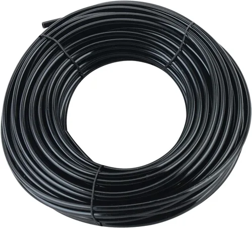 Tubo de riego por goteo de 50 pies y 1/4 pulgadas, línea de distribución en blanco, manguera de agua, tubo de riego de jardín para sistema de riego