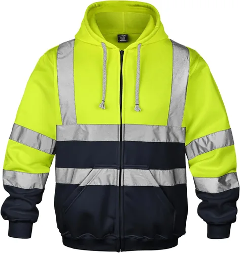 Miniatura 12 de wefeyuv Hi Vis - Sudaderas de visibilidad reflectante de color liso para hombre