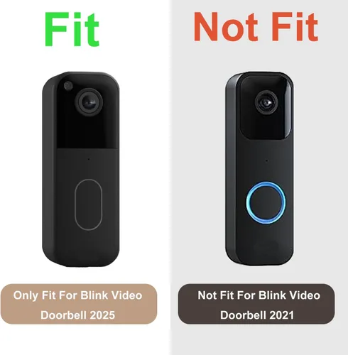 Miniatura 2 de Funda de silicona para timbre de video Blink de 2ª generación, protección completa y piel resistente a la intemperie con borde de absorción