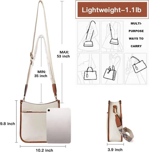 Miniatura 3 de Telena Monederos cruzados para mujer, de piel vegana, de moda, con correa ajustable para guitarra