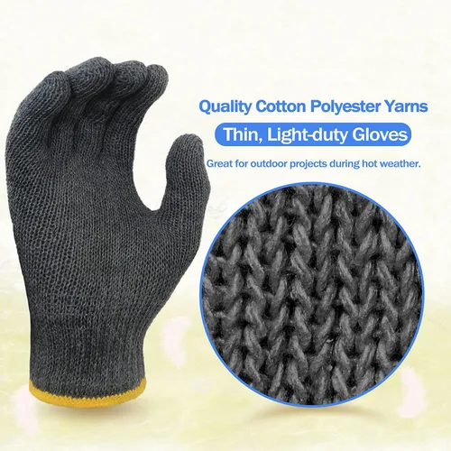 Miniatura 2 de Evridwear Guantes de Trabajo de Algodón de Punto de Hilo de Trabajo Ligero Forro de Guantes para Barbacoa para Cocinar al Aire Libre, Pintura
