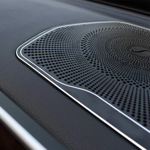 Miniatura 4 de Cubierta del altavoz del tablero de instrumentos del coche de aleación de aluminio para Mercedes Benz C clase W205 C180 C200 C260 2015 2016 GLC