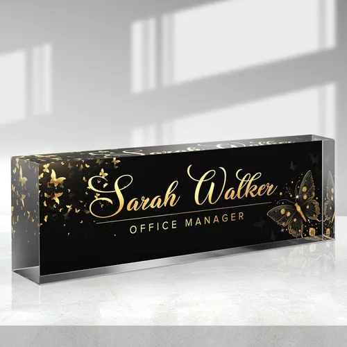 Miniatura 23 de Placa de nombre personalizada, placa de nombre de escritorio personalizada, accesorios de oficina de acrílico, regalos de agradecimiento