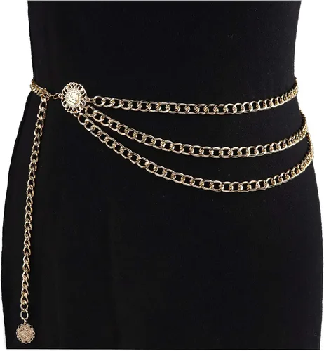 Miniatura 5 de Suyi Chain Belts for Women Waist Chain Belt Multilayer Body Belly Chain