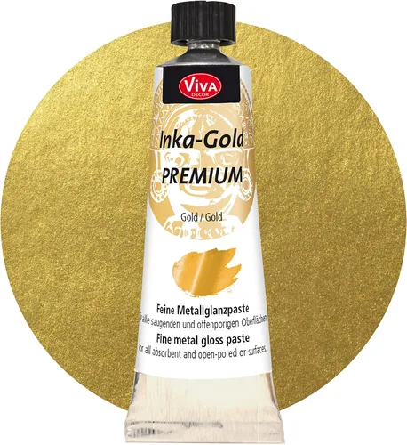 Miniatura 13 de Viva Decor® Inka Gold Premium Set (oro, oro rosa, oro viejo, 3 x 1,41 oz) pintura acrílica metálica - juego de pintura artesanal - pinturas