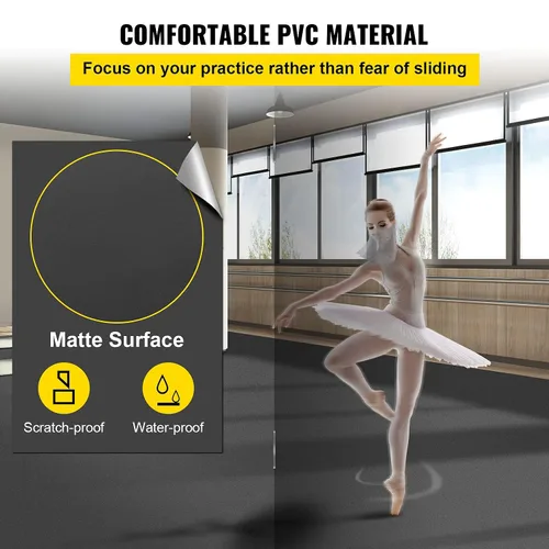 Miniatura 3 de VEVOR Pista de baile, rollo de pista de baile de 6.6 x 3.9 pies, pista de baile de vinilo de PVC de 0.06 pulgadas de grosor, pista de baile portátil