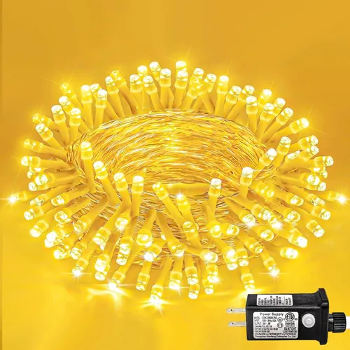 Miniatura 14 de Guirnalda de 120 luces LED rojas impermeables para exteriores, luces de Navidad rojas de 40 pies, 8 modos, cable transparente, guirnalda de luces