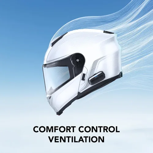 Miniatura 4 de Sena OUTRUSH 2 - Casco modular de motocicleta inteligente con conectividad Bluetooth y comunicación de intercomunicación de malla Negro mate