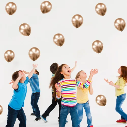 Miniatura 6 de Globos dorados champán, 60 globos pequeños de látex champán metálico de 5 pulgadas para arco de guirnalda de globos, globos cromados y champán de 5
