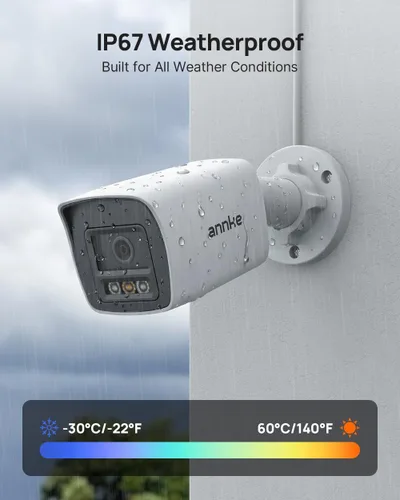 Miniatura 8 de ANNKE Cámara PoE de seguridad 4K 8MP, cámara IP de vigilancia AI para exteriores con micrófono/audio, detección de vehículos y humanos AI, luz dual