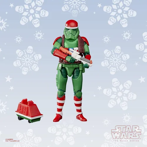 Miniatura 6 de STAR WARS The Black Series First Order Stormtrooper (edición navideña) y juguetes de droide de ratón, figuras coleccionables de 6 pulgadas