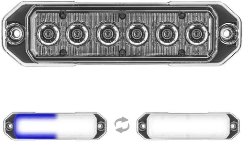 Miniatura 17 de Super Take Down Z-6 TIR LED de montaje en superficie estroboscópica de emergencia y luces de trabajo/TD de advertencia - Luz de rejilla de policía