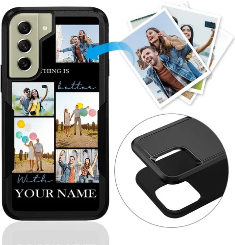 Miniatura 105 de Funda protectora personalizada para Samsung Galaxy S22 Ultra 5G (versión 2022), funda protectora de doble capa resistente con múltiples fotos, a
