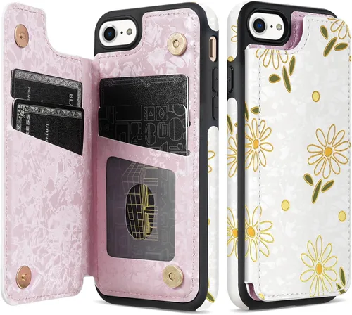 Miniatura 46 de NNH Funda tipo cartera compatible con iPhone Xs Max con bloqueo RFID, ranuras para tarjetas, folio de piel sintética, función atril, doble cierre